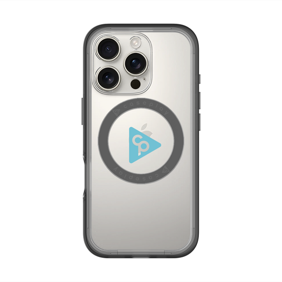 スリムプロテクションプレミアムケース with MagSafe［ オリジナル - caseplayロゴ - ライトブルー/C ］