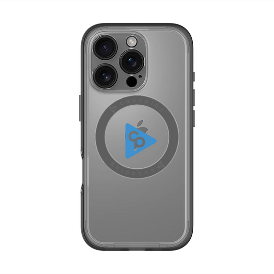 スリムプロテクションプレミアムケース with MagSafe［ オリジナル - caseplayロゴ - ブルー/C ］