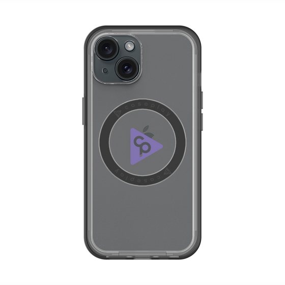 スリムプロテクションプレミアムケース with MagSafe［ オリジナル - caseplayロゴ - パープル/C ］