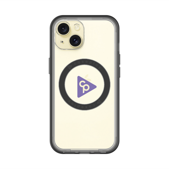 スリムプロテクションプレミアムケース with MagSafe［ オリジナル - caseplayロゴ - パープル/C ］