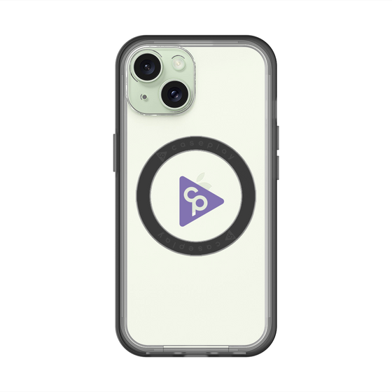 スリムプロテクションプレミアムケース with MagSafe［ オリジナル - caseplayロゴ - パープル/C ］