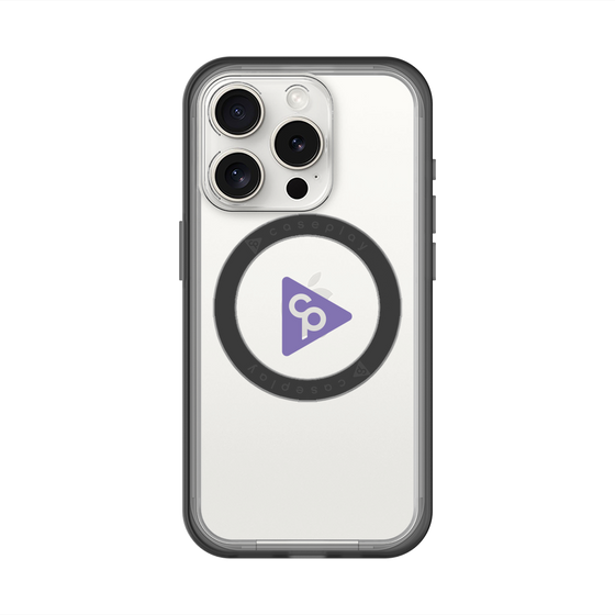 スリムプロテクションプレミアムケース with MagSafe［ オリジナル - caseplayロゴ - パープル/C ］