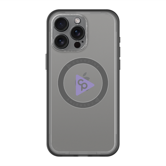 スリムプロテクションプレミアムケース with MagSafe［ オリジナル - caseplayロゴ - パープル/C ］