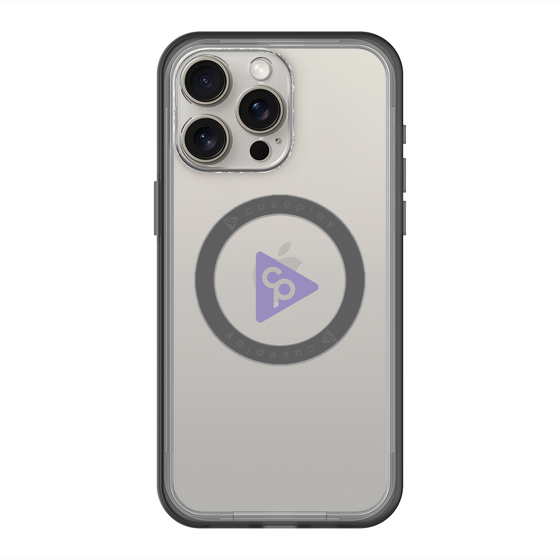 スリムプロテクションプレミアムケース with MagSafe［ オリジナル - caseplayロゴ - パープル/C ］