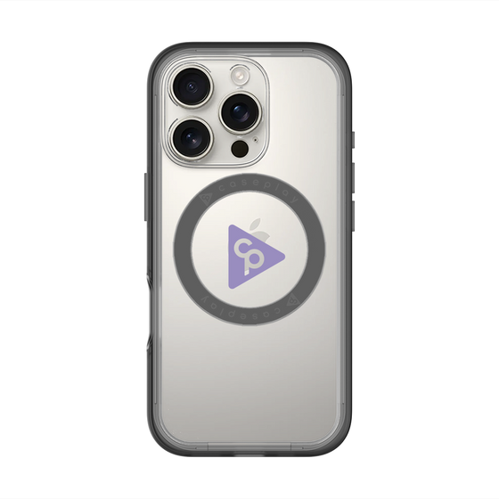 スリムプロテクションプレミアムケース with MagSafe［ オリジナル - caseplayロゴ - パープル/C ］