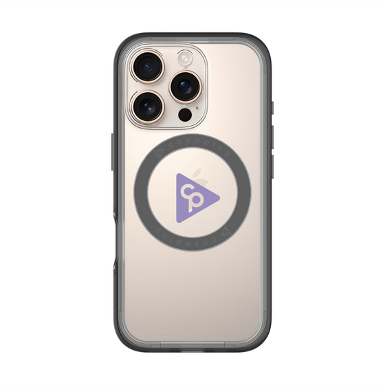 スリムプロテクションプレミアムケース with MagSafe［ オリジナル - caseplayロゴ - パープル/C ］