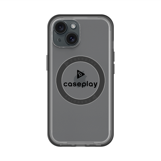 スリムプロテクションプレミアムケース with MagSafe［ オリジナル - caseplayロゴ - ブラック/D ］