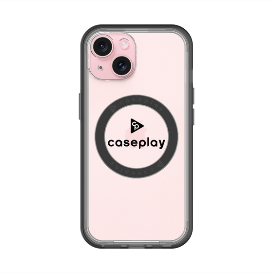 スリムプロテクションプレミアムケース with MagSafe［ オリジナル - caseplayロゴ - ブラック/D ］