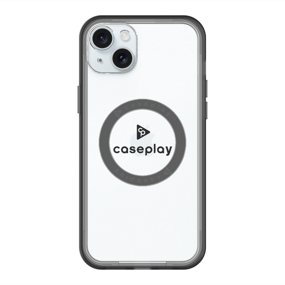 スリムプロテクションプレミアムケース with MagSafe［ オリジナル - caseplayロゴ - ブラック/D ］
