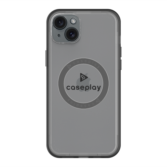 スリムプロテクションプレミアムケース with MagSafe［ オリジナル - caseplayロゴ - ブラック/D ］