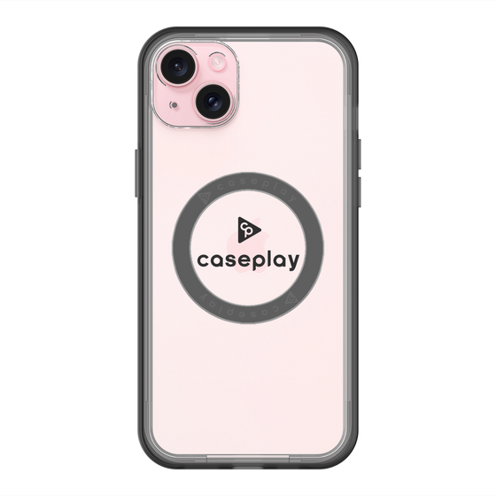 スリムプロテクションプレミアムケース with MagSafe［ オリジナル - caseplayロゴ - ブラック/D ］