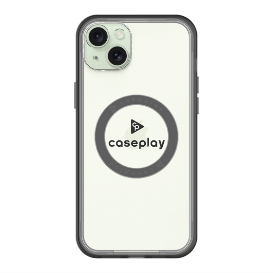 スリムプロテクションプレミアムケース with MagSafe［ オリジナル - caseplayロゴ - ブラック/D ］