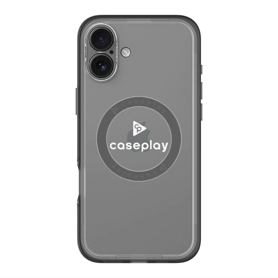 スリムプロテクションプレミアムケース with MagSafe［ オリジナル - caseplayロゴ - ホワイト/D ］