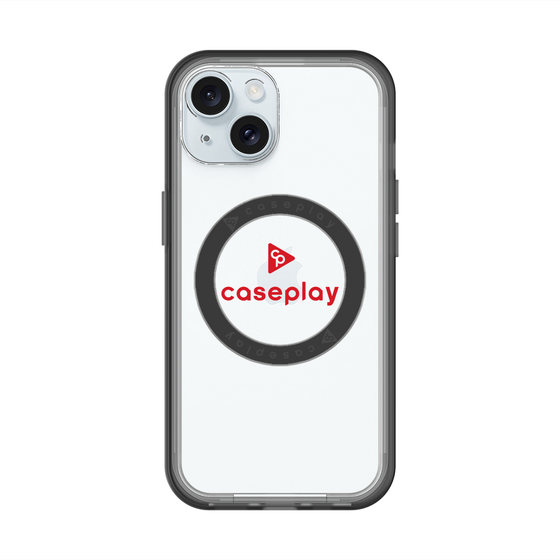 スリムプロテクションプレミアムケース with MagSafe［ オリジナル - caseplayロゴ - レッド/D ］