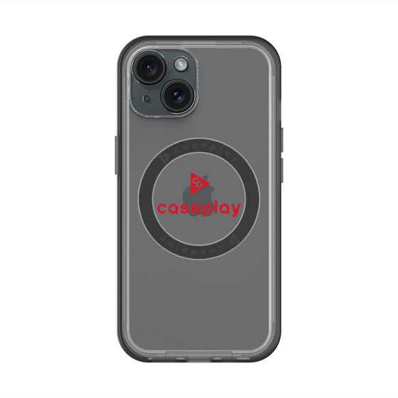 スリムプロテクションプレミアムケース with MagSafe［ オリジナル - caseplayロゴ - レッド/D ］