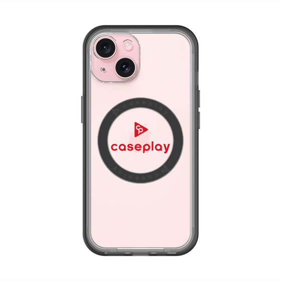 スリムプロテクションプレミアムケース with MagSafe［ オリジナル - caseplayロゴ - レッド/D ］