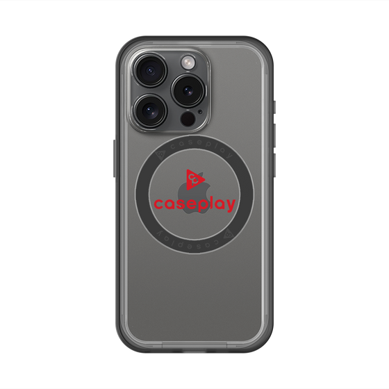 スリムプロテクションプレミアムケース with MagSafe［ オリジナル - caseplayロゴ - レッド/D ］