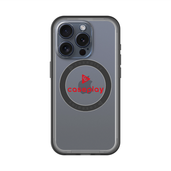 スリムプロテクションプレミアムケース with MagSafe［ オリジナル - caseplayロゴ - レッド/D ］