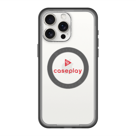 スリムプロテクションプレミアムケース with MagSafe［ オリジナル - caseplayロゴ - レッド/D ］