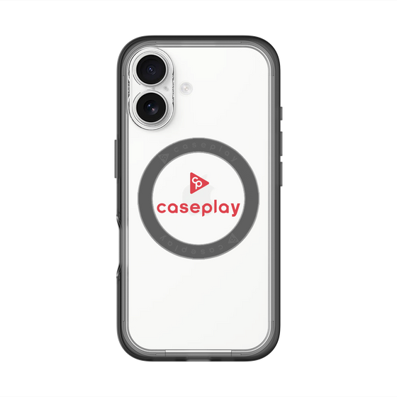 スリムプロテクションプレミアムケース with MagSafe［ オリジナル - caseplayロゴ - レッド/D ］