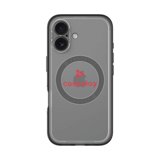 スリムプロテクションプレミアムケース with MagSafe［ オリジナル - caseplayロゴ - レッド/D ］