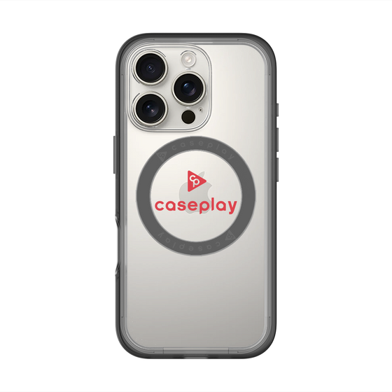 スリムプロテクションプレミアムケース with MagSafe［ オリジナル - caseplayロゴ - レッド/D ］