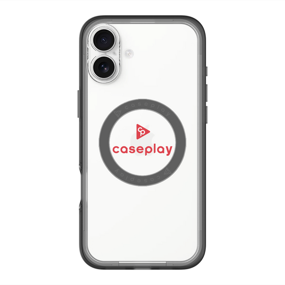 スリムプロテクションプレミアムケース with MagSafe［ オリジナル - caseplayロゴ - レッド/D ］