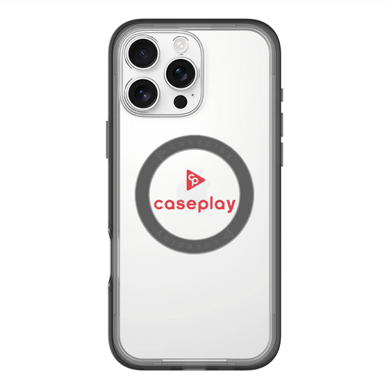 スリムプロテクションプレミアムケース with MagSafe［ オリジナル - caseplayロゴ - レッド/D ］