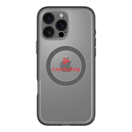 スリムプロテクションプレミアムケース with MagSafe［ オリジナル - caseplayロゴ - レッド/D ］