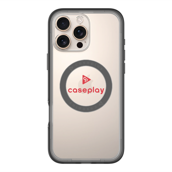 スリムプロテクションプレミアムケース with MagSafe［ オリジナル - caseplayロゴ - レッド/D ］