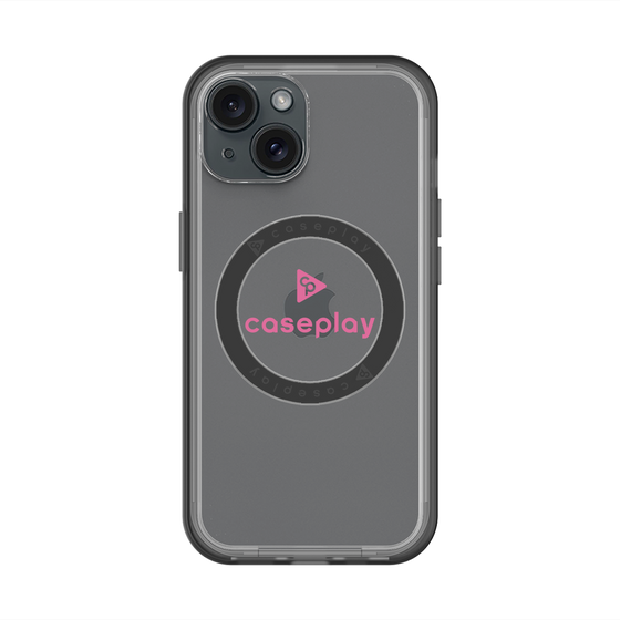 スリムプロテクションプレミアムケース with MagSafe［ オリジナル - caseplayロゴ - ピンク/D ］