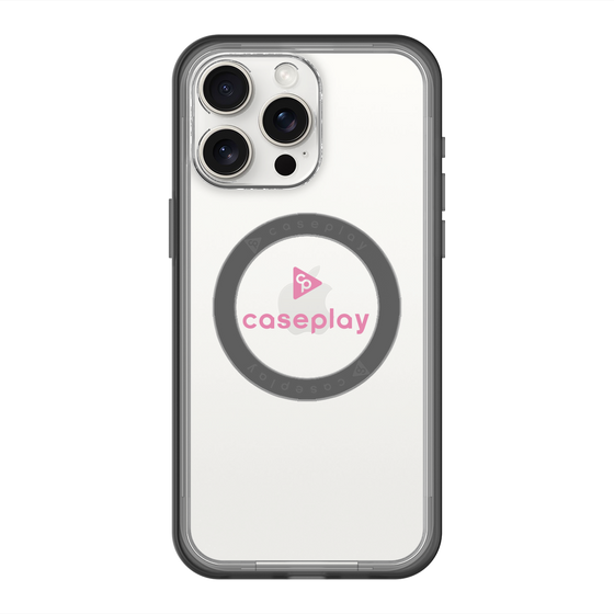 スリムプロテクションプレミアムケース with MagSafe［ オリジナル - caseplayロゴ - ピンク/D ］