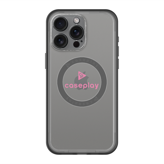 スリムプロテクションプレミアムケース with MagSafe［ オリジナル - caseplayロゴ - ピンク/D ］