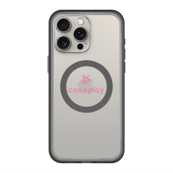 スリムプロテクションプレミアムケース with MagSafe［ オリジナル - caseplayロゴ - ピンク/D ］