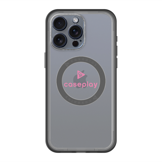 スリムプロテクションプレミアムケース with MagSafe［ オリジナル - caseplayロゴ - ピンク/D ］