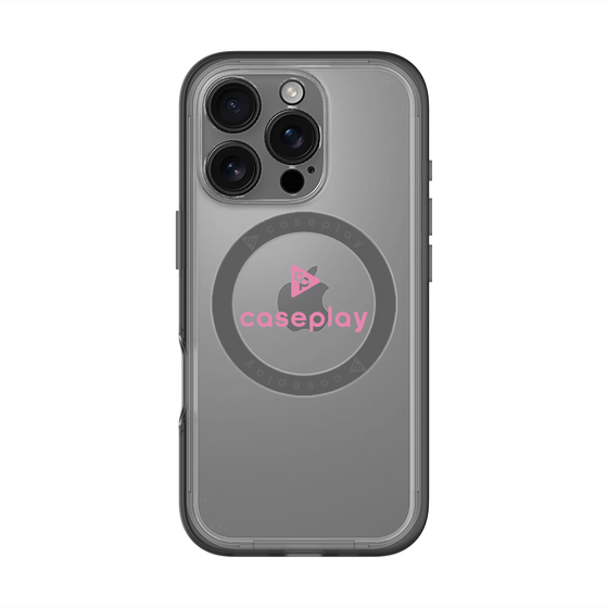 スリムプロテクションプレミアムケース with MagSafe［ オリジナル - caseplayロゴ - ピンク/D ］