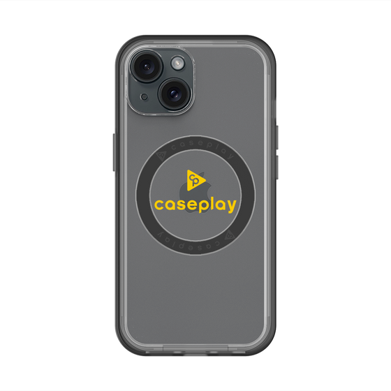 スリムプロテクションプレミアムケース with MagSafe［ オリジナル - caseplayロゴ - イエロー/D ］
