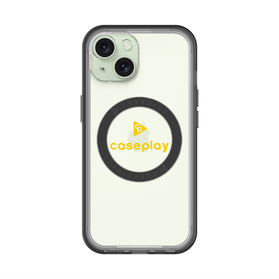 スリムプロテクションプレミアムケース with MagSafe［ オリジナル - caseplayロゴ - イエロー/D ］