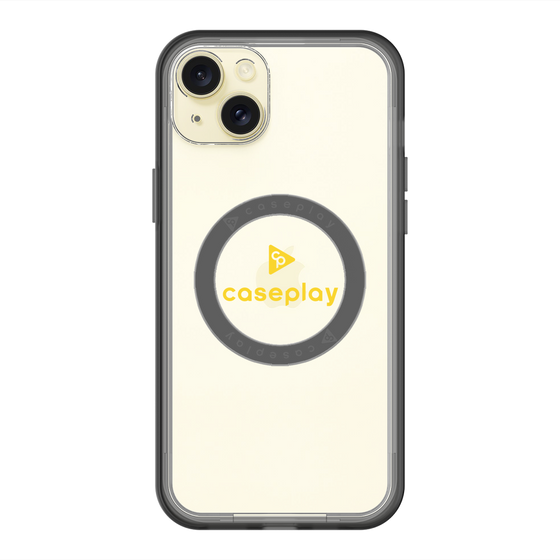 スリムプロテクションプレミアムケース with MagSafe［ オリジナル - caseplayロゴ - イエロー/D ］