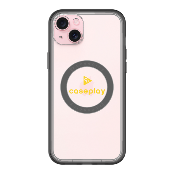スリムプロテクションプレミアムケース with MagSafe［ オリジナル - caseplayロゴ - イエロー/D ］