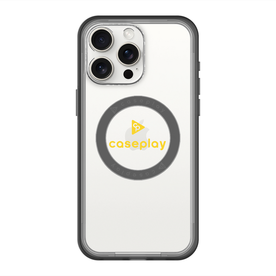 スリムプロテクションプレミアムケース with MagSafe［ オリジナル - caseplayロゴ - イエロー/D ］