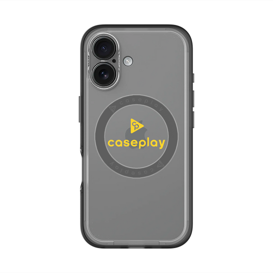 スリムプロテクションプレミアムケース with MagSafe［ オリジナル - caseplayロゴ - イエロー/D ］