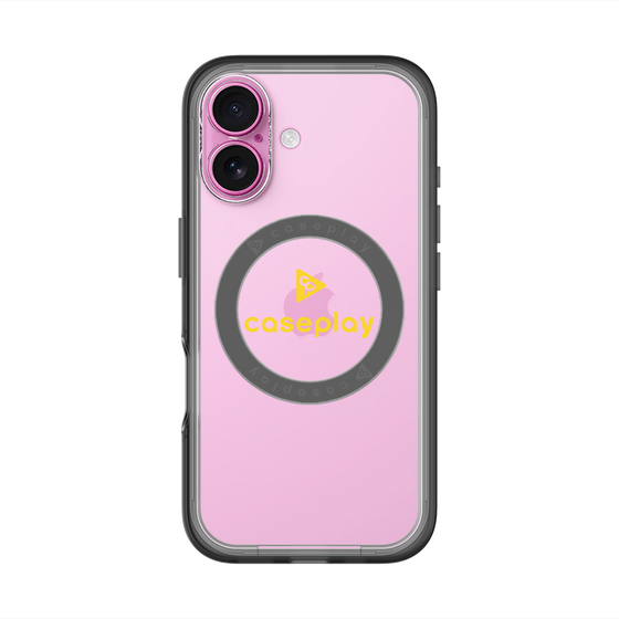 スリムプロテクションプレミアムケース with MagSafe［ オリジナル - caseplayロゴ - イエロー/D ］