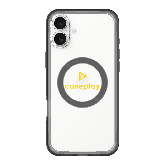 スリムプロテクションプレミアムケース with MagSafe［ オリジナル - caseplayロゴ - イエロー/D ］