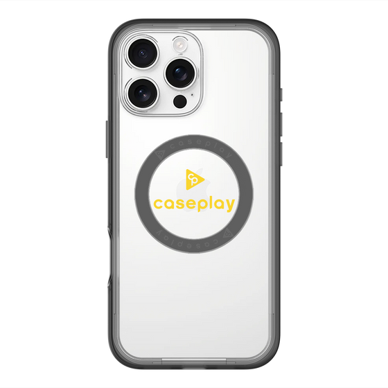 スリムプロテクションプレミアムケース with MagSafe［ オリジナル - caseplayロゴ - イエロー/D ］