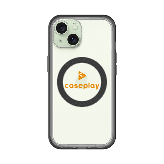 スリムプロテクションプレミアムケース with MagSafe［ オリジナル - caseplayロゴ - オレンジ/D ］