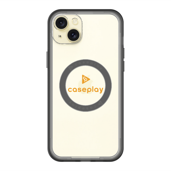 スリムプロテクションプレミアムケース with MagSafe［ オリジナル - caseplayロゴ - オレンジ/D ］