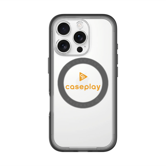 スリムプロテクションプレミアムケース with MagSafe［ オリジナル - caseplayロゴ - オレンジ/D ］