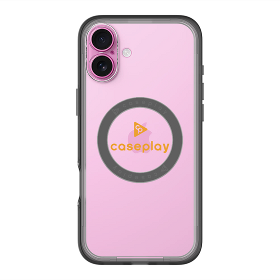 スリムプロテクションプレミアムケース with MagSafe［ オリジナル - caseplayロゴ - オレンジ/D ］