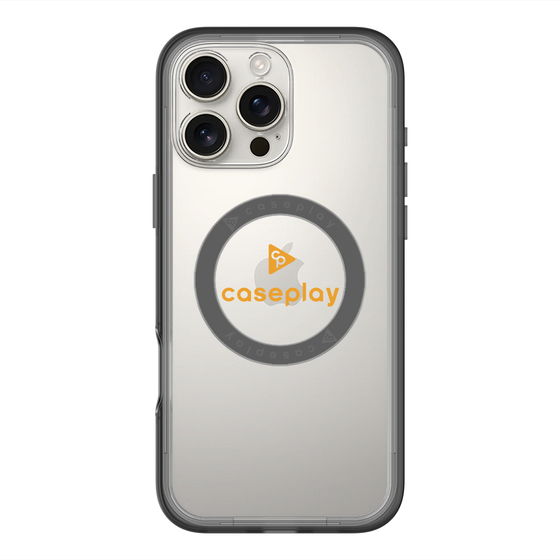 スリムプロテクションプレミアムケース with MagSafe［ オリジナル - caseplayロゴ - オレンジ/D ］